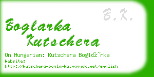 boglarka kutschera business card